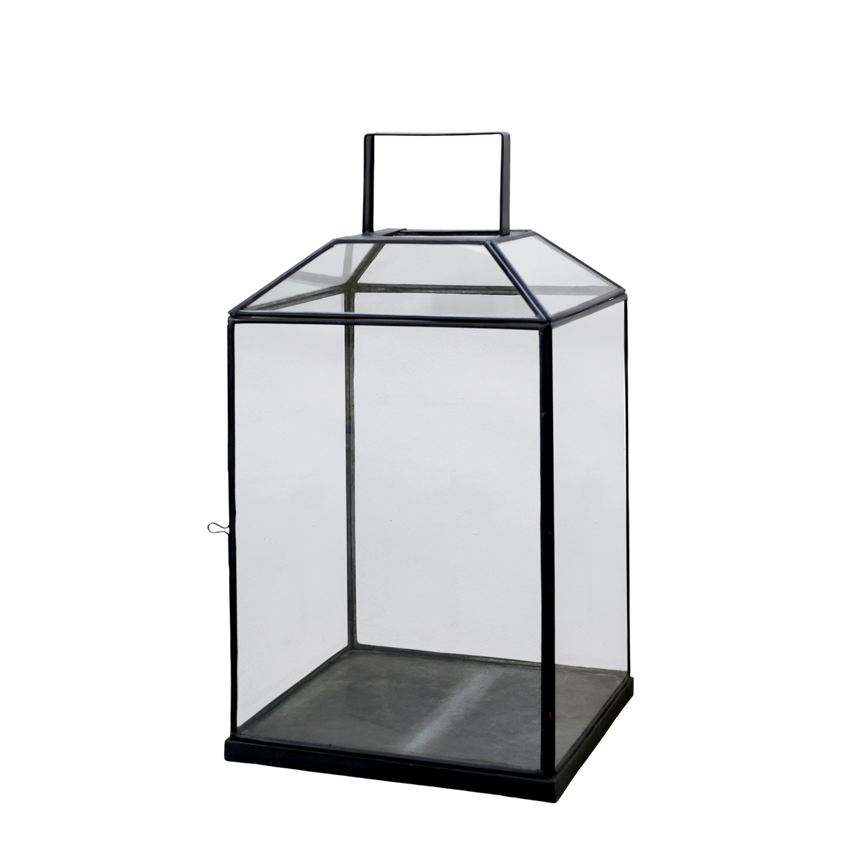 Stor ljuslykta i svart järn – 60 cm