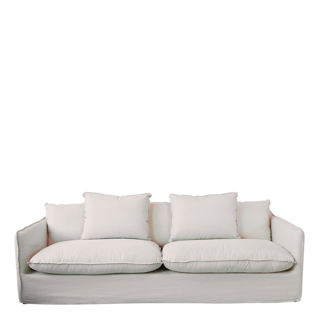 Linneklädd 3-sits soffa Malo – exklusiv och avslappnad design