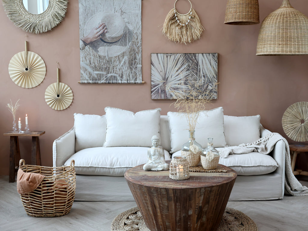 Linneklädd 3-sits soffa Malo – exklusiv och avslappnad design