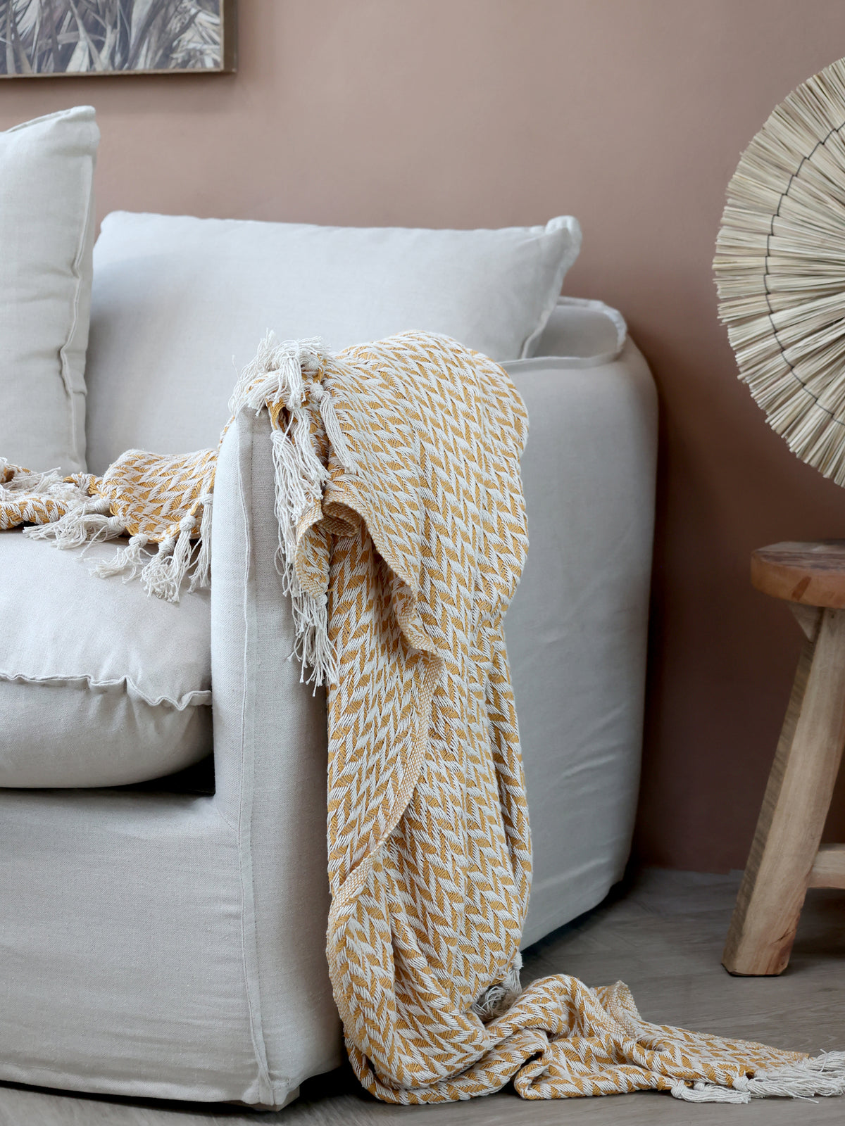 Linneklädd 3-sits soffa Malo – exklusiv och avslappnad design