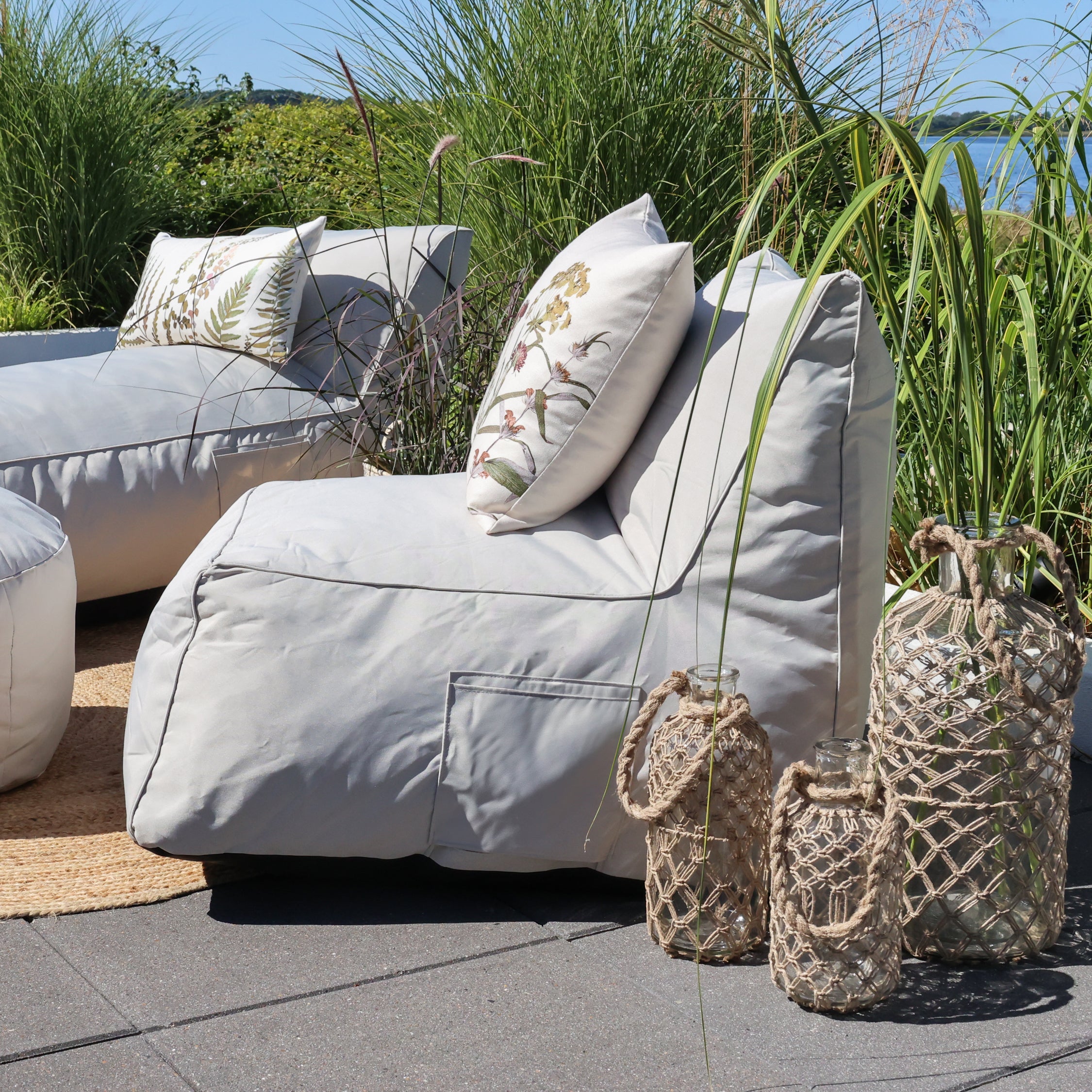Lounge stol utomhus set om 2st