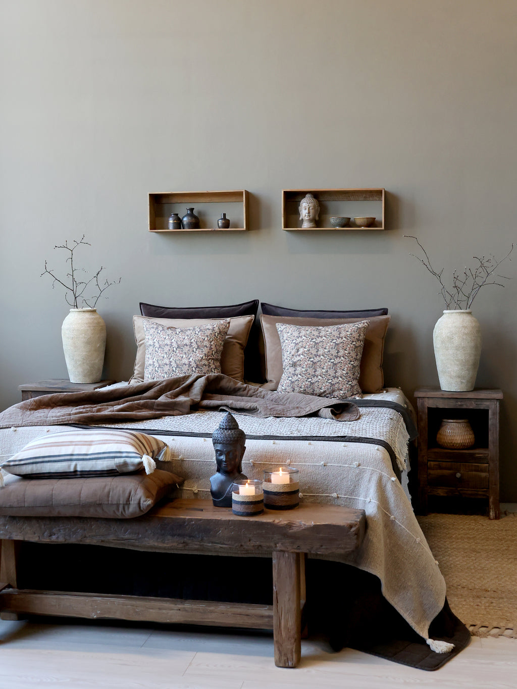 Grimaud sängbord i återvunnet trä – 63 cm