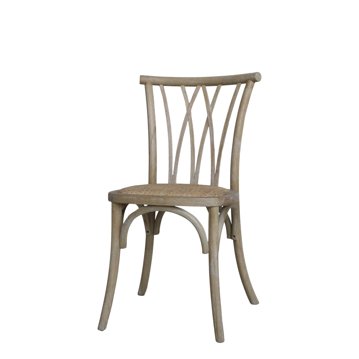Fransk matstol med flätad sits – set om 2
