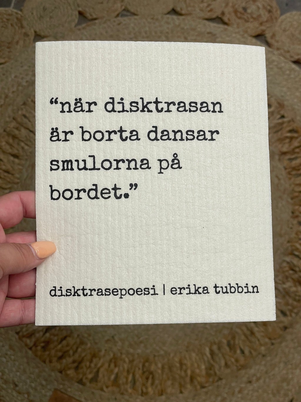 Disktrasa med olika citat och motiv – återanvändbar