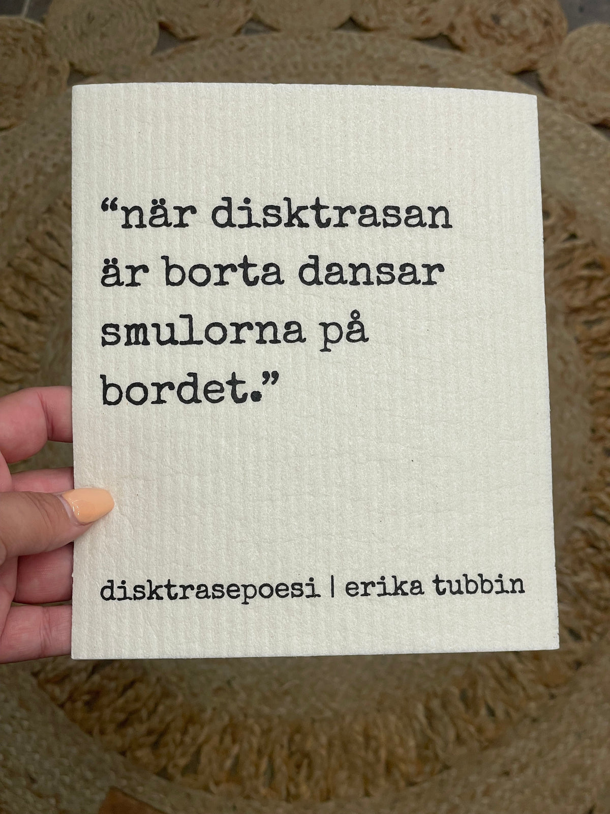 Disktrasa med olika citat och motiv – återanvändbar