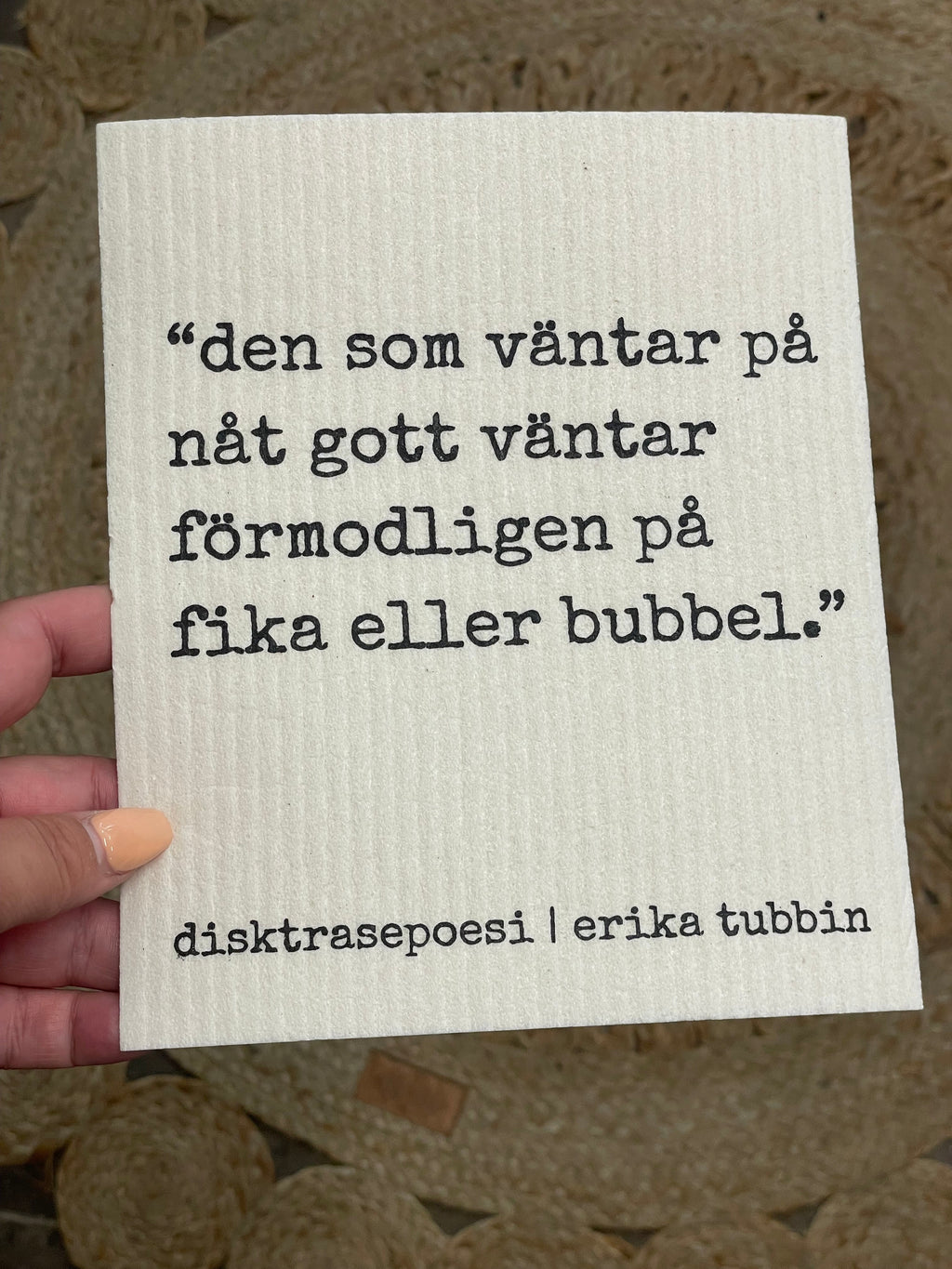 Disktrasa med olika citat och motiv – återanvändbar