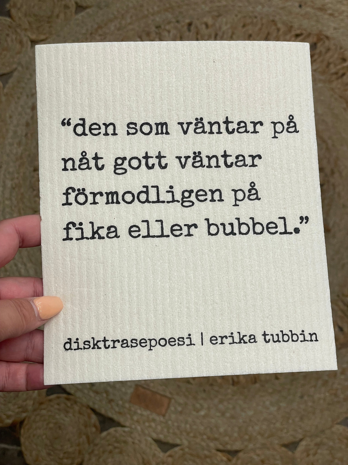 Disktrasa med olika citat och motiv – återanvändbar
