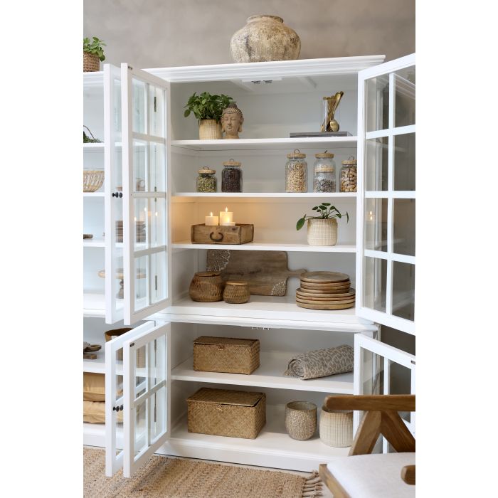 Vitrinsskåp Vit XL H195/L220/B55 cm - Villarudskogen