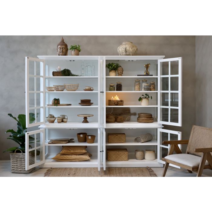 Vitrinsskåp Vit XL H195/L220/B55 cm - Villarudskogen