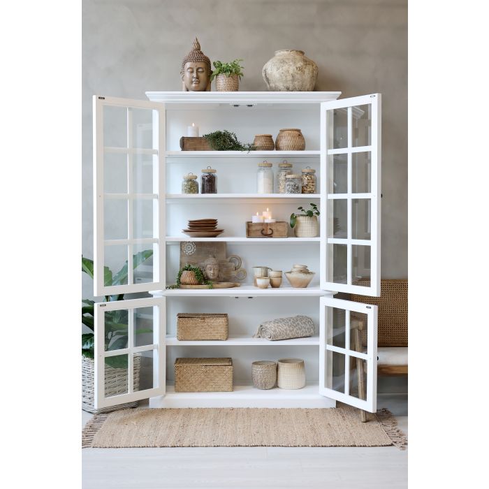 Vitrinskåp Vit H196/L120/B40 cm - Villarudskogen