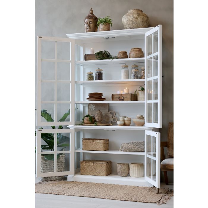 Vitrinskåp Vit H196/L120/B40 cm - Villarudskogen
